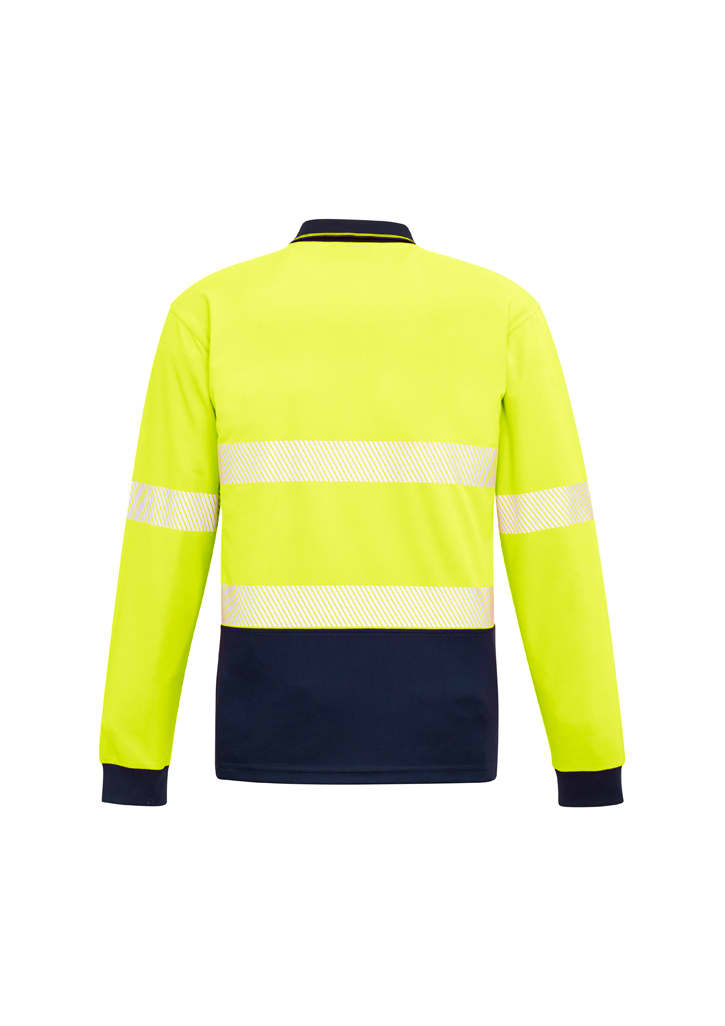 Unisex Hi Vis Segmented Tape Long Sleeve Polo - ZH530 Image 