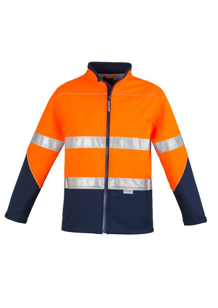Unisex Hi Vis Softshell Jacket - ZJ353 Image Orange/Navy
