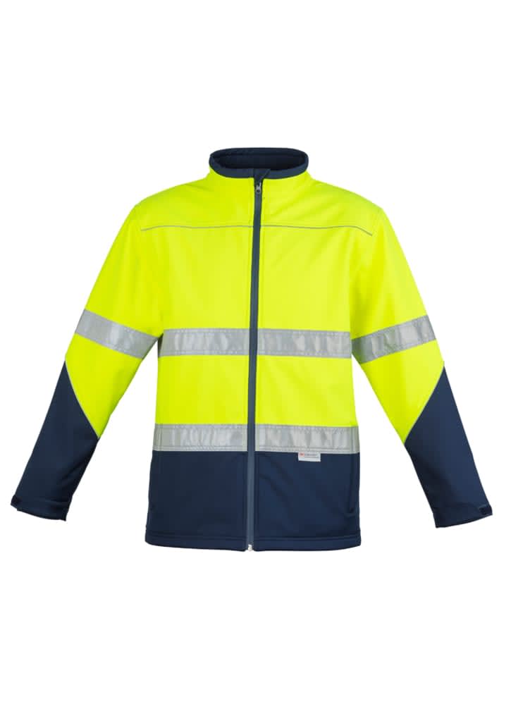 Unisex Hi Vis Softshell Jacket - ZJ353 Image Yellow/Navy