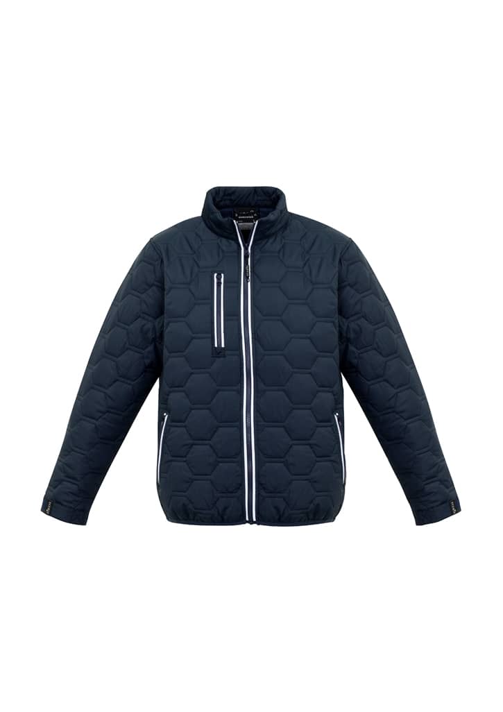 Unisex Hexagonal Puffer Jacket - ZJ420 Image Navy