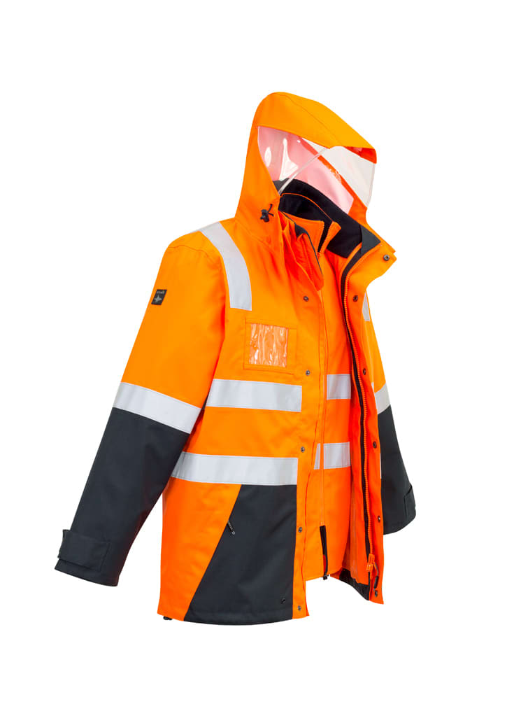 Mens Hi Vis 4 In 1 Waterproof Jacket - ZJ532 Image 