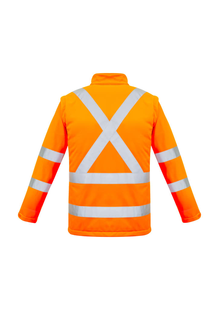 Unisex Hi Vis X Back 2 In 1 Softshell Jacket - ZJ680 Image 