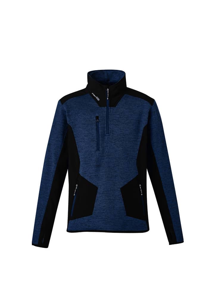 Unisex Streetworx Reinforced Knit 1/2 Zip Pullover - ZT380 Image Navy