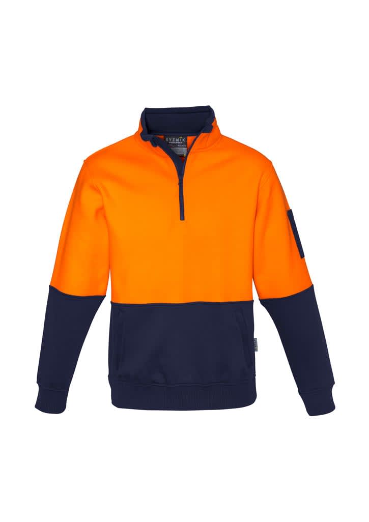 Unisex Hi Vis 1/2 Zip Pullover - ZT476 Image Orange/Navy