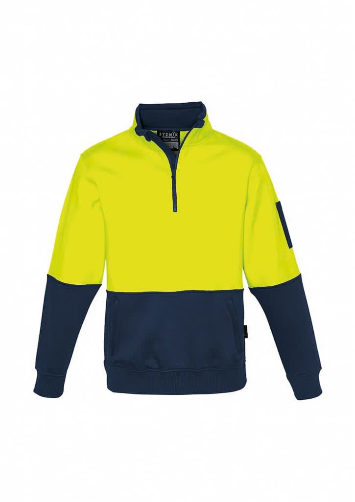 Unisex Hi Vis 1/2 Zip Pullover - ZT476 Image Yellow/Navy