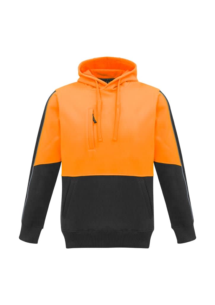 Unisex Hi Vis Pullover Hoodie - ZT481 Image Orange/Charcoal
