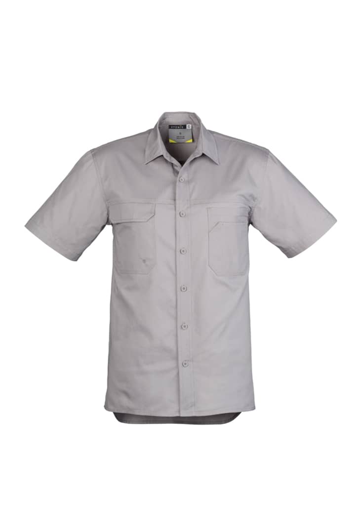 Mens Lightweight Tradie Short Sleeve Shirt - ZW120 Image Grey