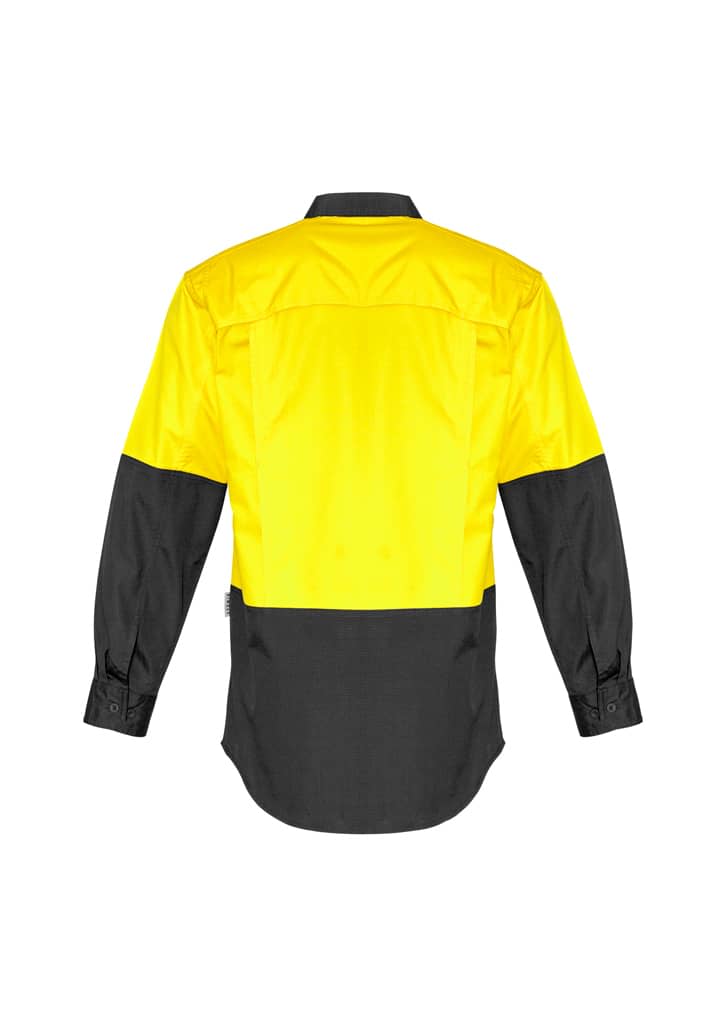 Mens Rugged Cooling Hi Vis Long Sleeve Shirt - ZW128 Image 