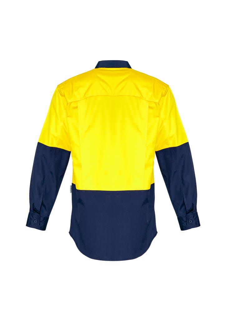 Mens Rugged Cooling Hi Vis Long Sleeve Shirt - ZW128 Image 