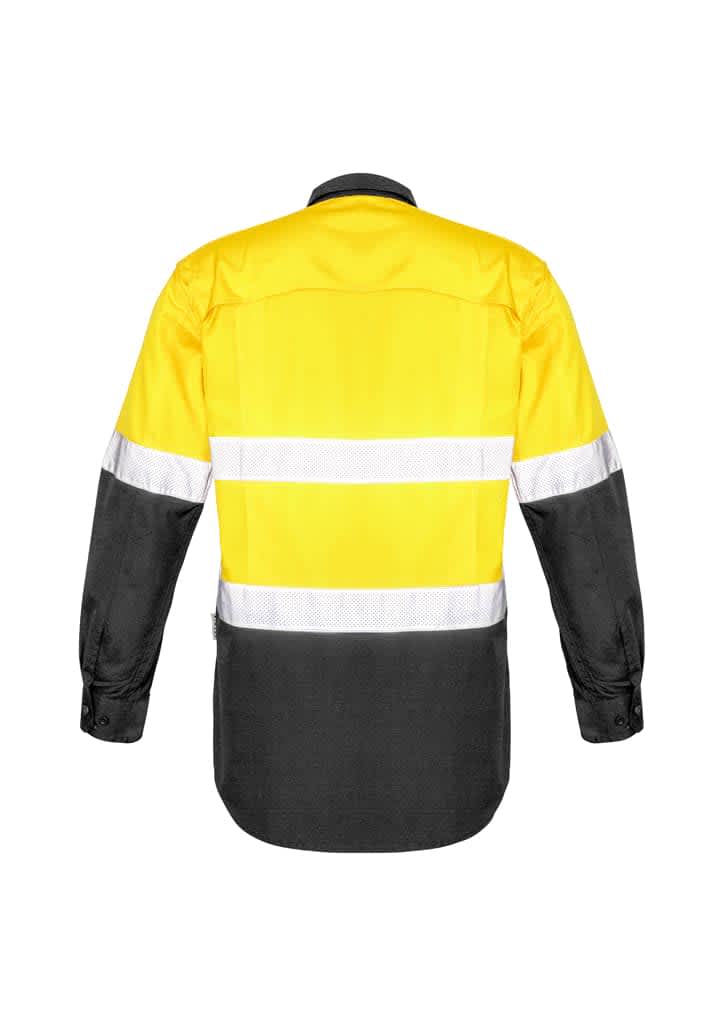 Mens Rugged Cooling HI Vis Taped Long Sleeve Shirt - ZW129 Image 