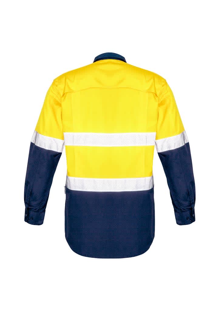 Mens Rugged Cooling HI Vis Taped Long Sleeve Shirt - ZW129 Image 