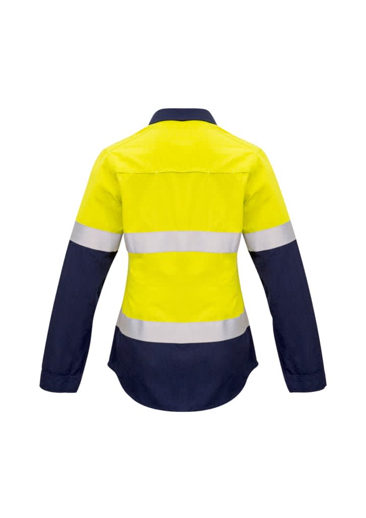 Womens FR Closed Front Hooped Taped Spliced Shirt - ZW131 Image 