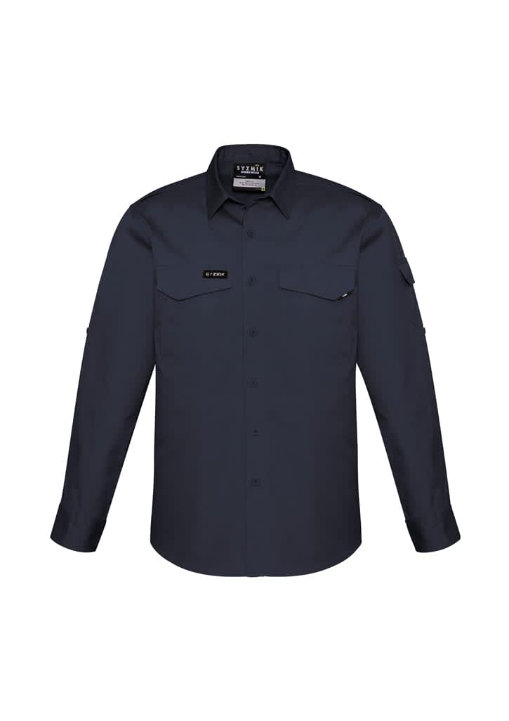 Mens Rugged Cooling Long Sleeve Shirt - ZW400 Image Charcoal
