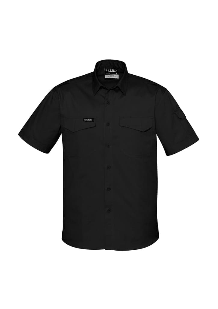 Mens Rugged Cooling Short Sleeve Shirt - ZW405 Image Black