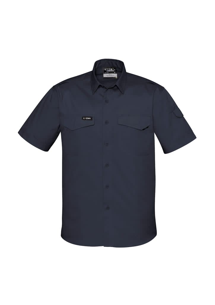 Mens Rugged Cooling Short Sleeve Shirt - ZW405 Image Charcoal