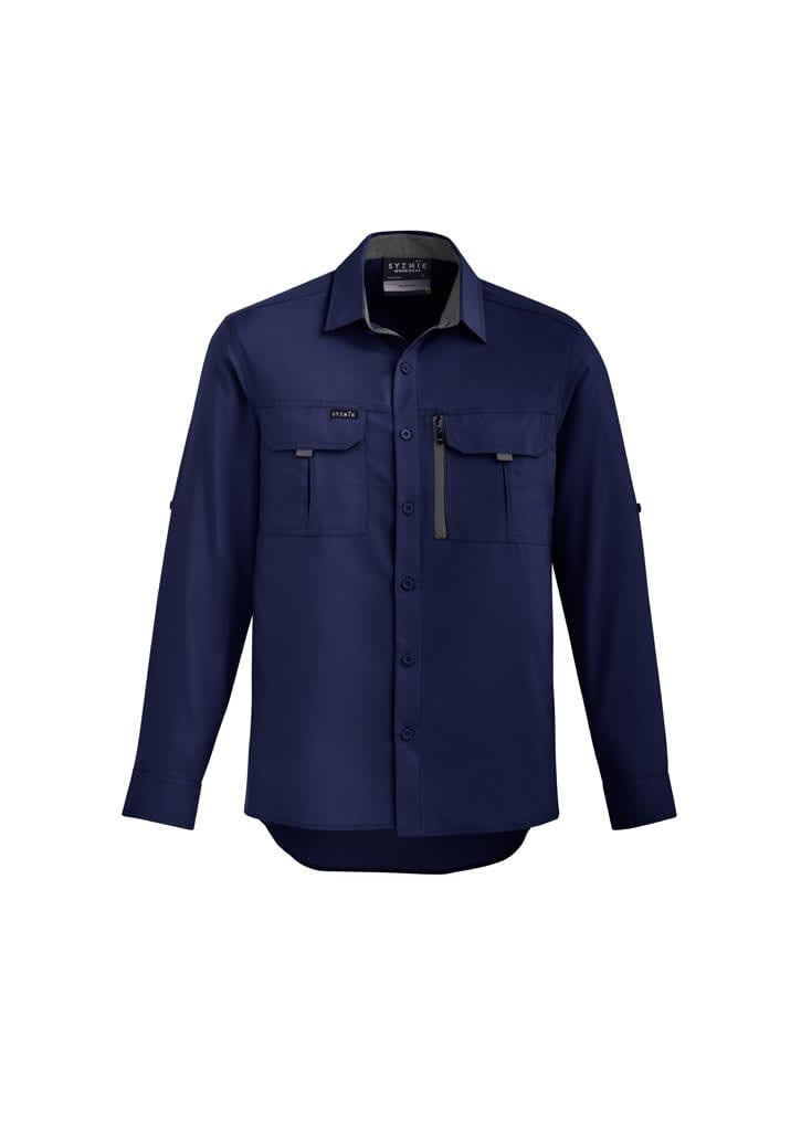 Mens Outdoor Long Sleeve Shirt - ZW460 Image Navy