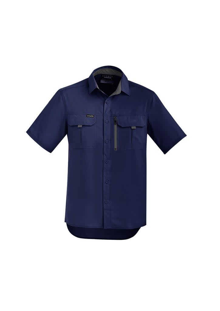 Mens Outdoor Short Sleeve Shirt - ZW465 Image Navy