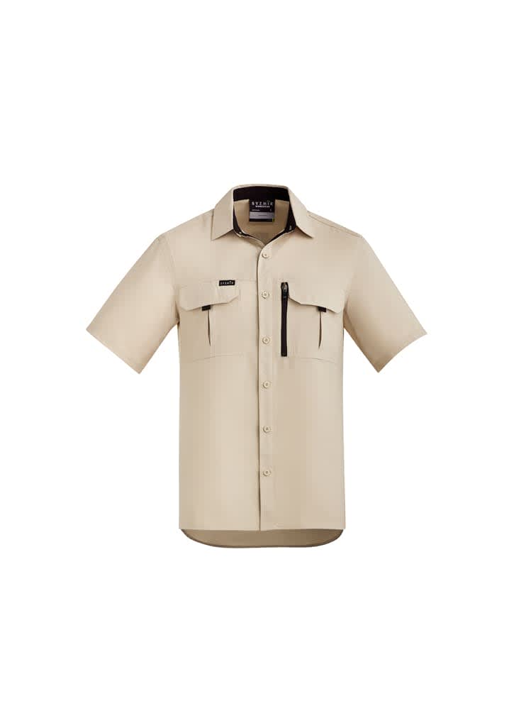 Mens Outdoor Short Sleeve Shirt - ZW465 Image Sand