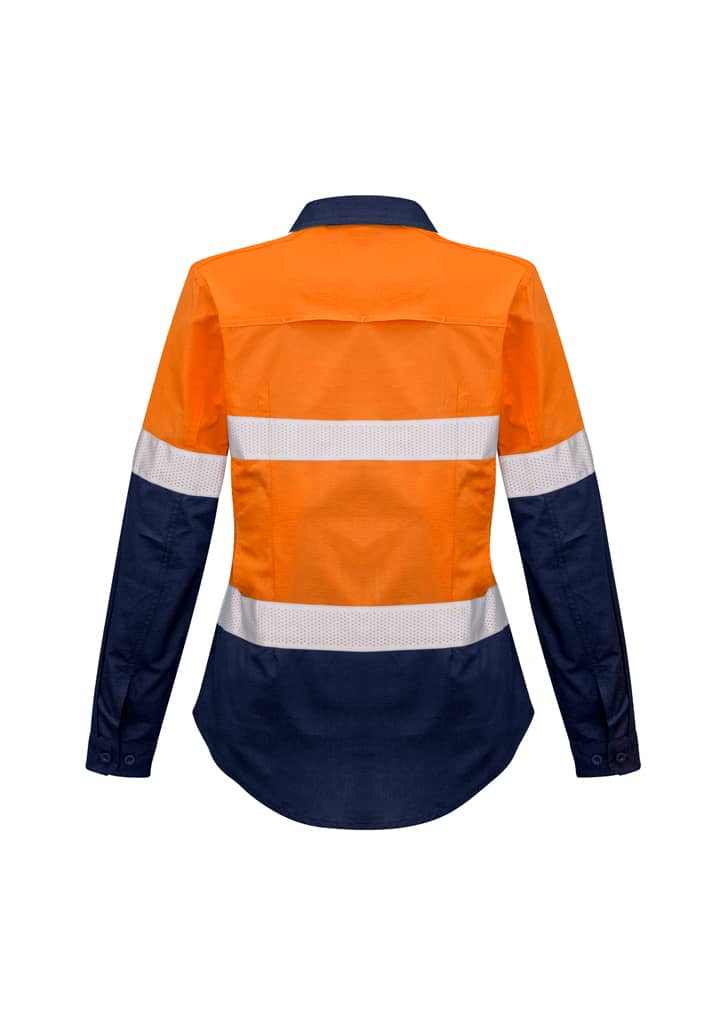 Womens Rugged Cooling HI Vis Taped Long Sleeve Shirt - ZW720 Image 