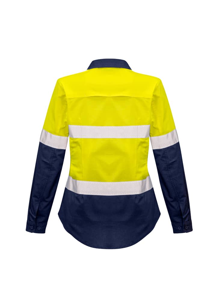 Womens Rugged Cooling HI Vis Taped Long Sleeve Shirt - ZW720 Image 