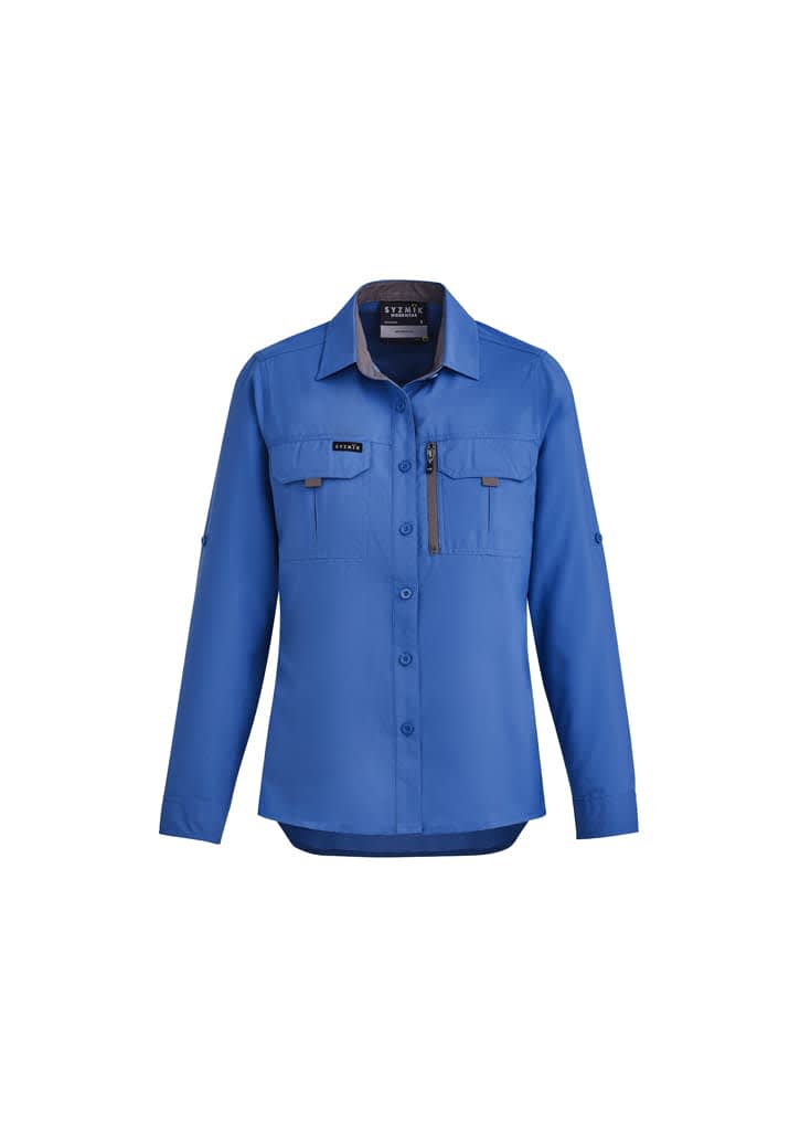 Womens Outdoor Long Sleeve Shirt - ZW760 Image Blue