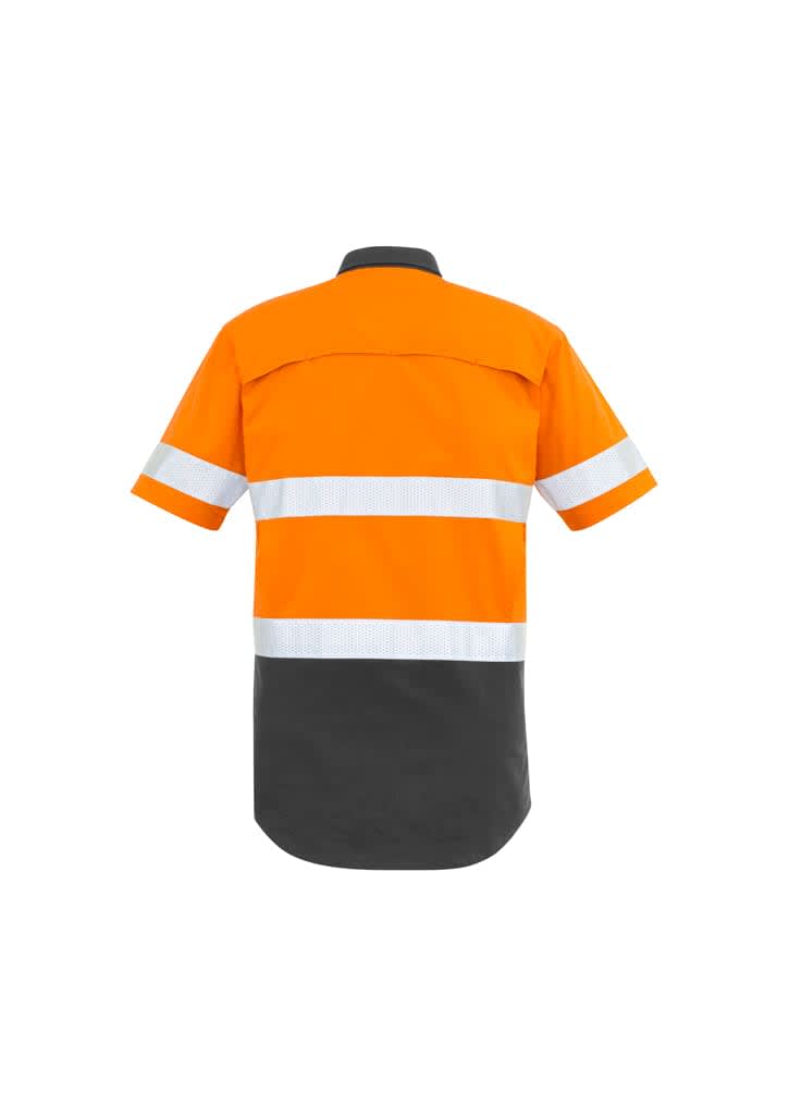 Mens Rugged Cooling HI Vis Taped Short Sleeve Shirt - ZW835 Image 
