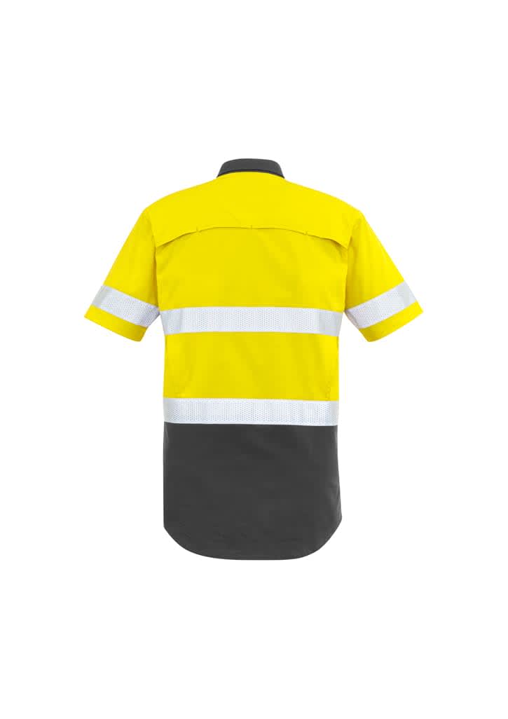 Mens Rugged Cooling HI Vis Taped Short Sleeve Shirt - ZW835 Image 
