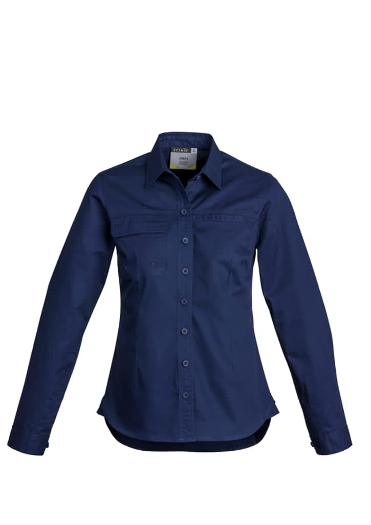 Womens Lightweight Tradie Long Sleeve Shirt - ZWL121 Image Blue