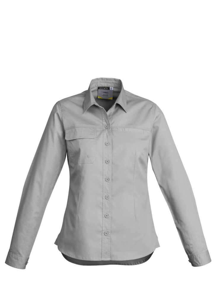 Womens Lightweight Tradie Long Sleeve Shirt - ZWL121 Image Grey