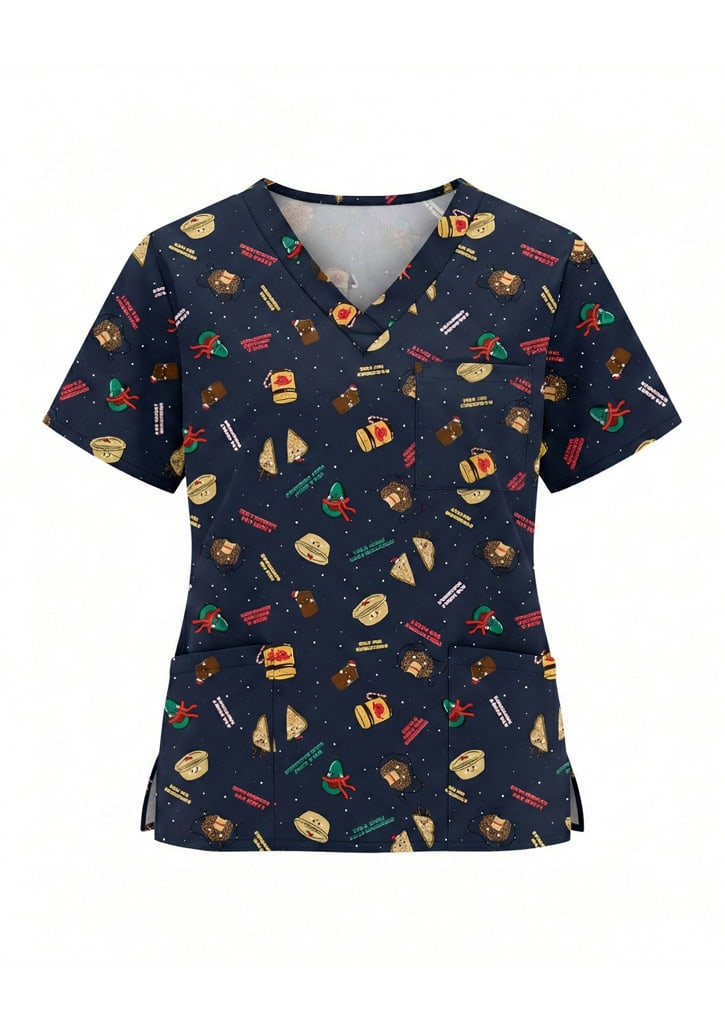 Unisex Christmas Scrub Top FA-C603U