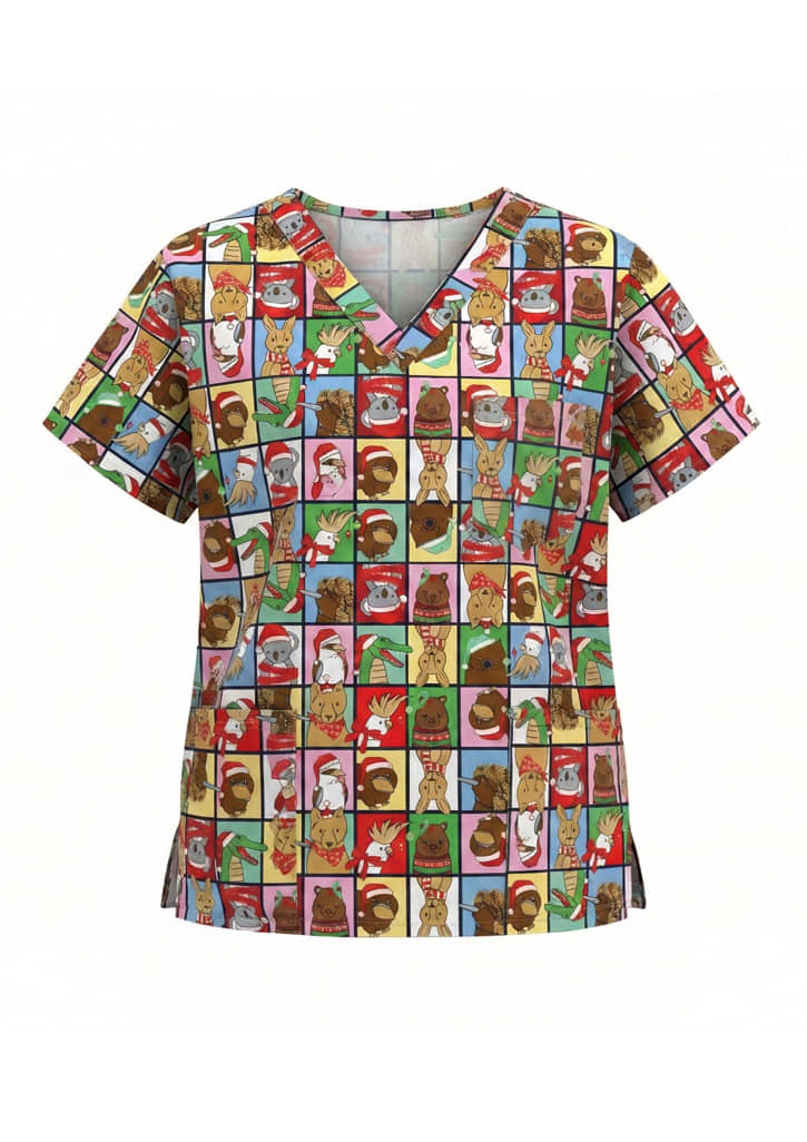 Unisex Christmas Scrub Top FA-C603U