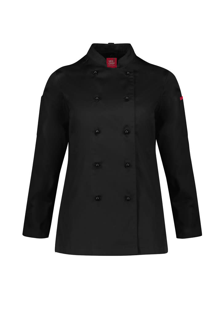 Womens Al Dente Long Sleeve Chef Jacket - CH230LL Image Black