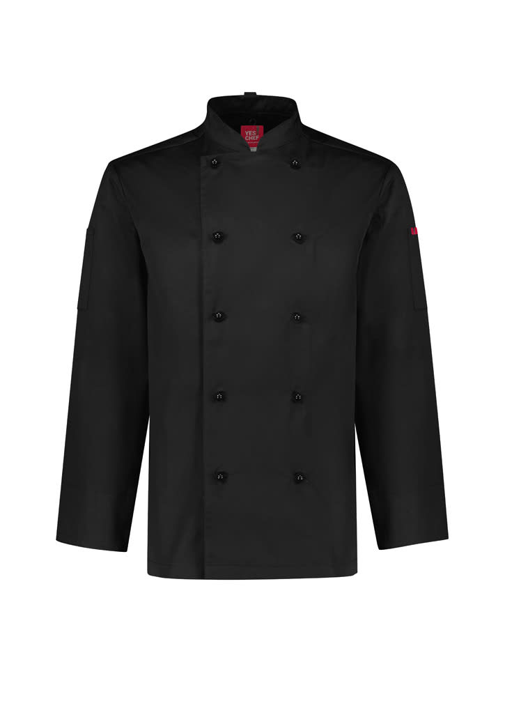 Mens Al Dente Long Sleeve Chef Jacket - CH230ML Image Black