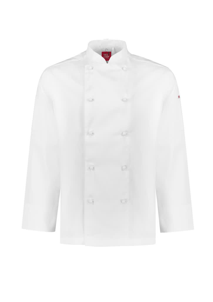 Mens Al Dente Long Sleeve Chef Jacket - CH230ML Image White