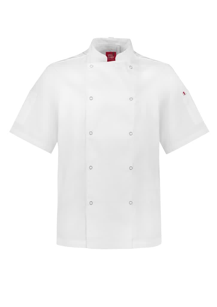 Mens Zest Short Sleeve Chef Jacket - CH232MS Image White