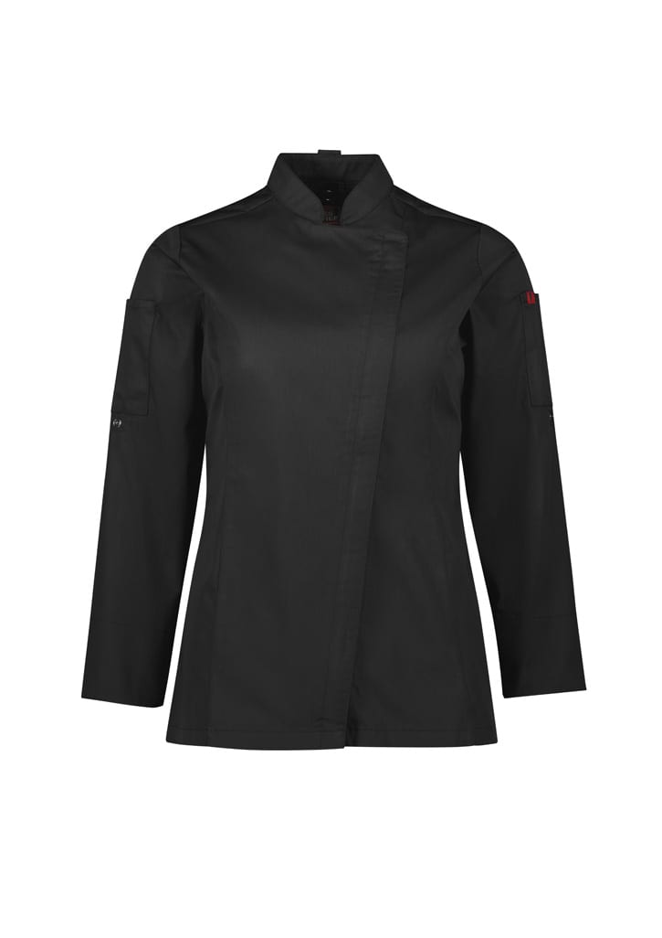 Womens Alfresco Long Sleeve Chef Jacket - CH330LL Image Black