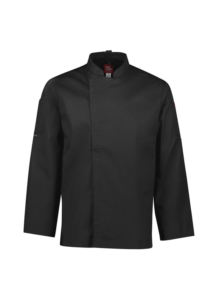 Mens Alfresco Long Sleeve Chef Jacket - CH330ML Image Black