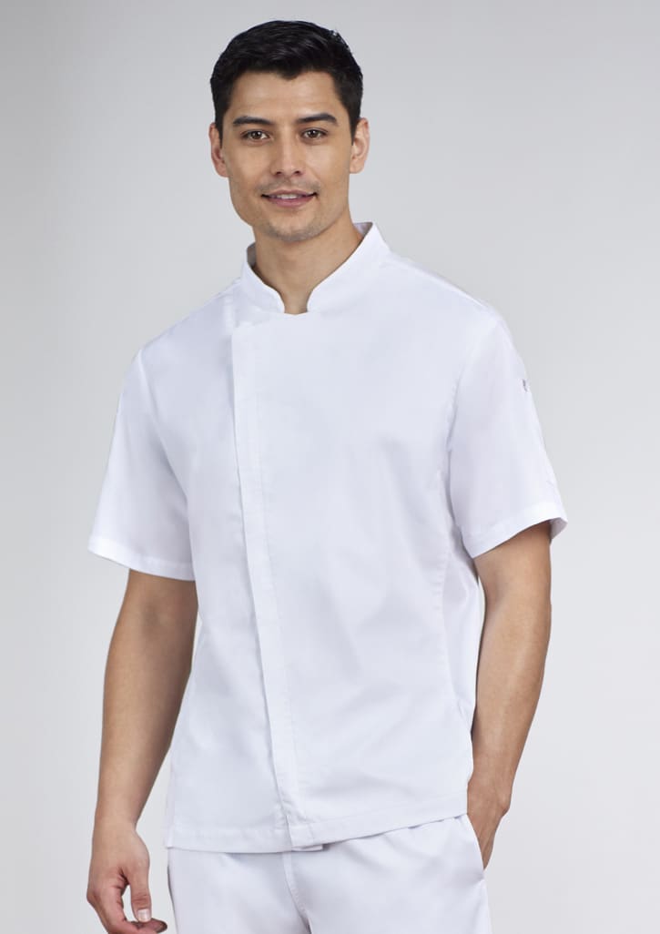 Mens Alfresco Short Sleeve Chef Jacket | Customised Chef Jacket | Personalised Chef Jacket | logo printing on clothing | online custom clothing nz | custom apparel | apparel merchandise | custom workwear | Fashion Biz | Custom Merchandise | Merchandise | 