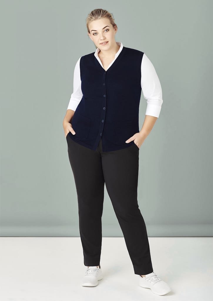 Womens Button Front Knit Vest - CK961LV Image