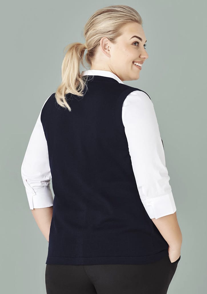 Womens Button Front Knit Vest - CK961LV Image