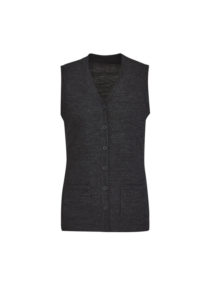 Womens Button Front Knit Vest - CK961LV Image