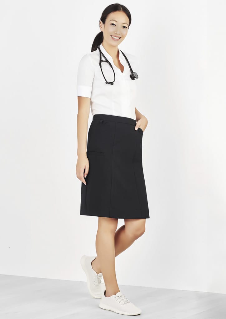 Womens Comfort Waist Cargo Skirt - CL956LS Image Black