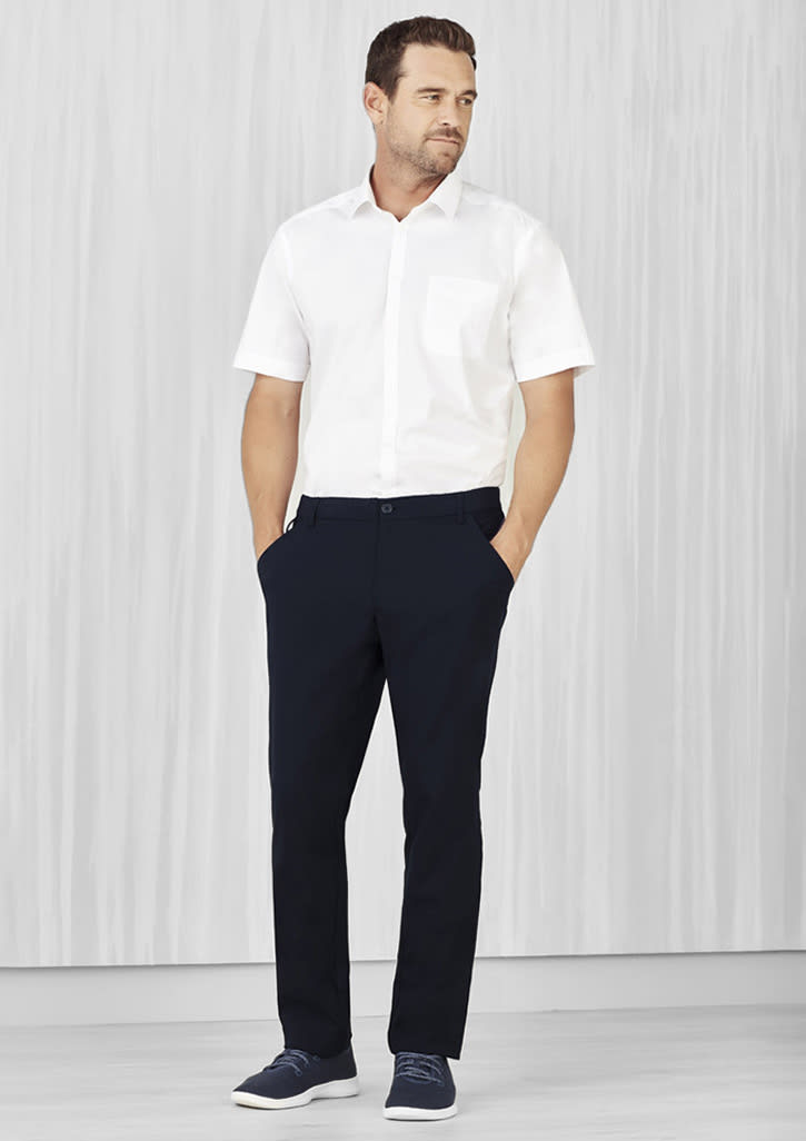 Mens Comfort Waist Flat Front Pant - CL958ML Image Navy