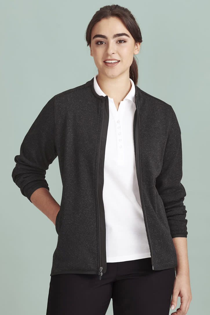 Womens Nova Zip Front Jumper - CO342LJ Image Black Marle