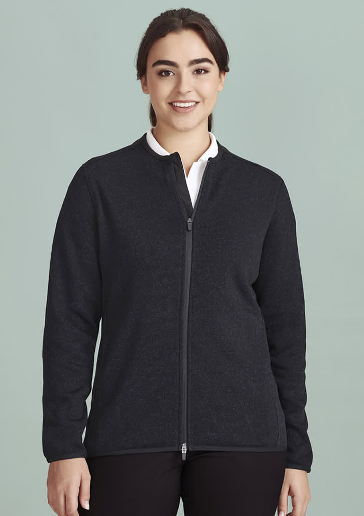 Womens Nova Zip Front Jumper - CO342LJ Image Navy Marle
