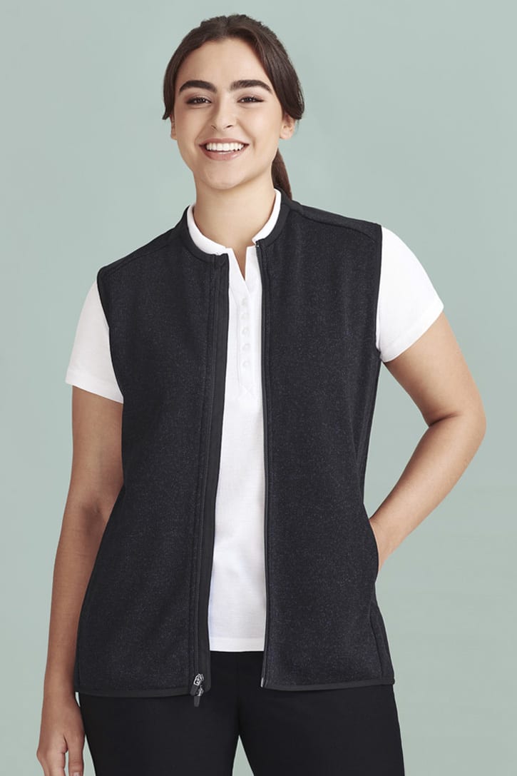 Womens Nova Zip Front Vest - CO343LV Image Navy Marle