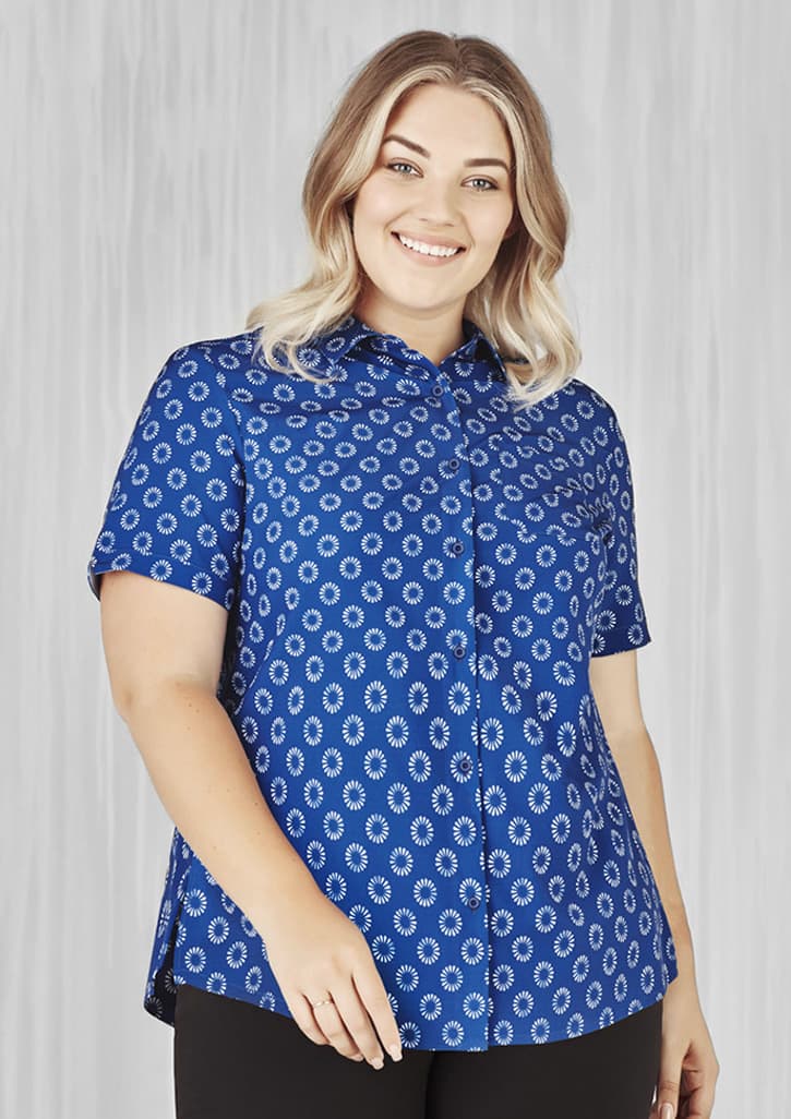 Womens Florence Daisy Print Short Sleeve Shirt - CS948LS Image 