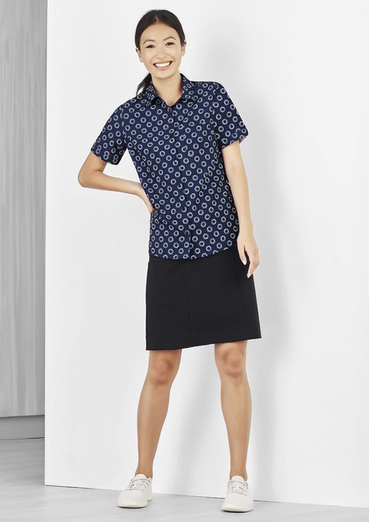 Womens Florence Daisy Print Short Sleeve Shirt - CS948LS Image 