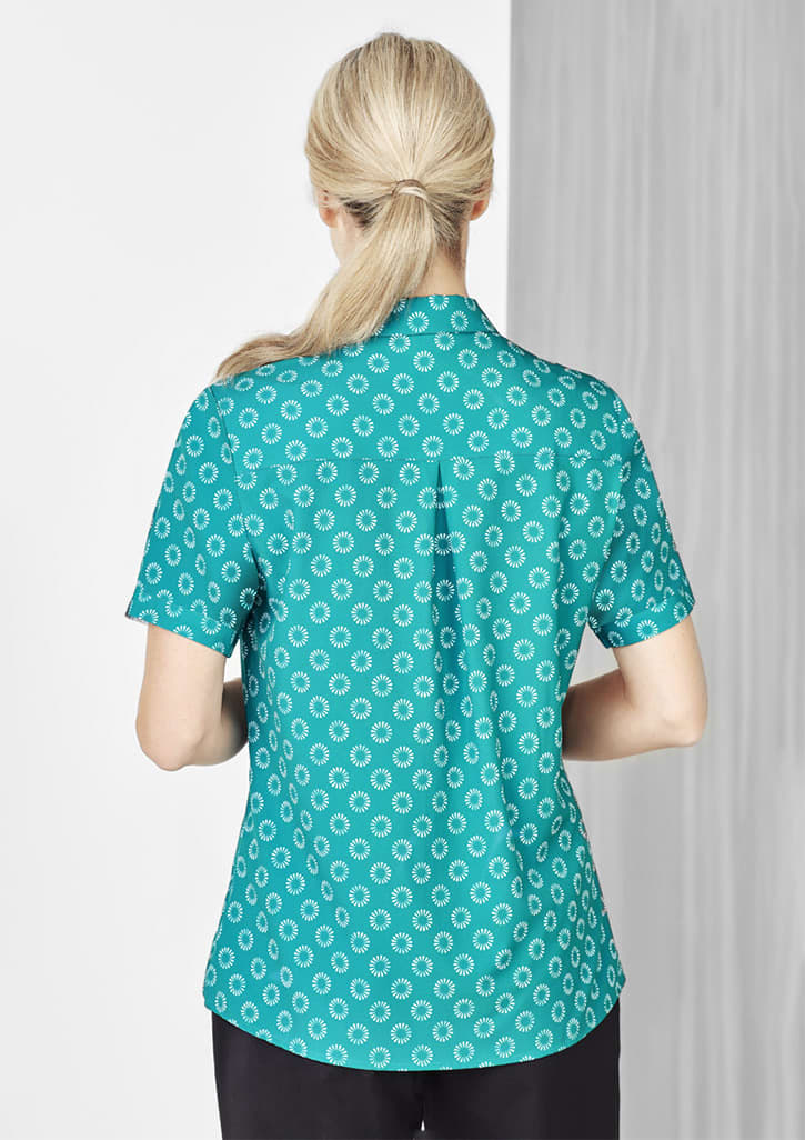 Womens Florence Daisy Print Short Sleeve Shirt - CS948LS Image 