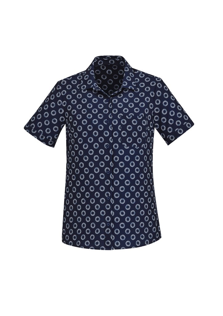 Womens Florence Daisy Print Short Sleeve Shirt - CS948LS Image 